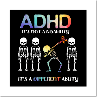 ADHD It_s Not Disability It_s A Different Dabbing Posters and Art